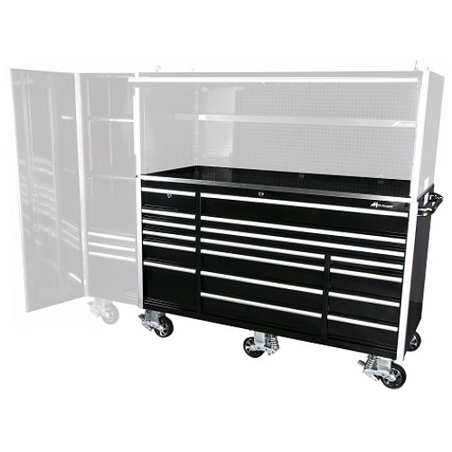 Montezuma 72 in. Elite 17-Drawer Roller Cabinet - Black - 80990 Best Price