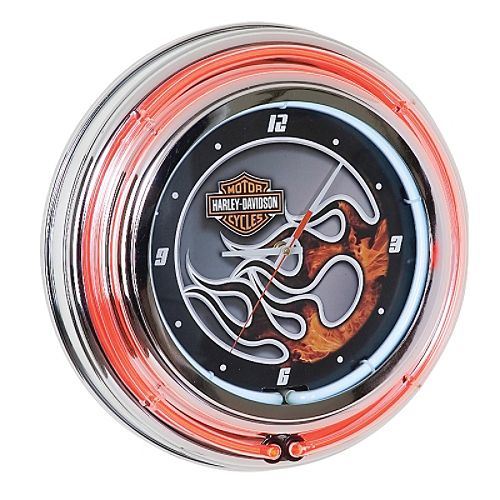 Harley-Davidson Extreme Flames Neon Clock - HDL-16616 Best Price