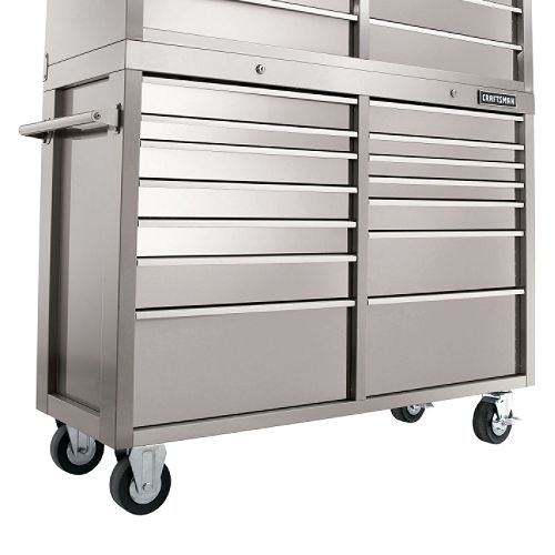 Craftsman 14-Drawer  52 in. Wide Roll-Away - Classic Stainless Steel Best Price