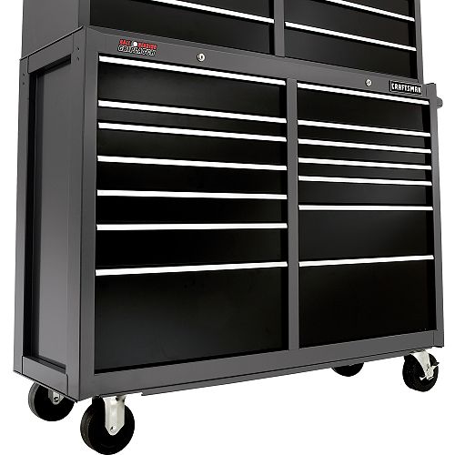 Craftsman 14-Drawer Mobile Tool Cart  52 in. Wide  Ball Bearing  Platinum Black Best Price