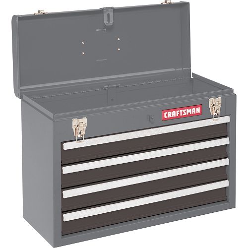 Craftsman 4-Drawer Portable Chest  Platinum/Black Best Price