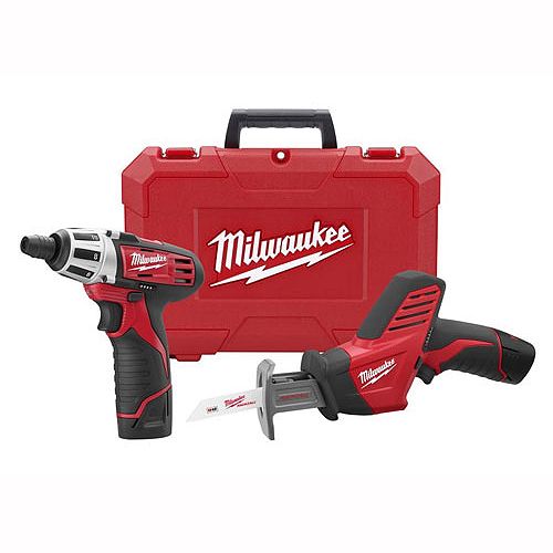 Milwaukee M12 Combo Kit with Screwdriver and Reciprocating Saw - 2490-22