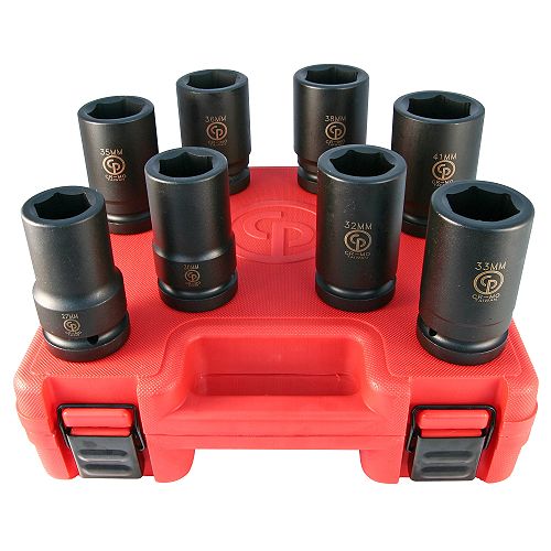 Chicago Pneumatic 8 pc. Metric Deep Impact Sockets  1 in. Drive - 82928 Best Price
