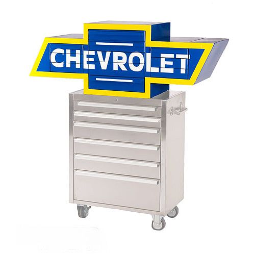 GoBoxes Chevy Bowtie 11-Drawer Top Chest - Blue with Yellow Border - 83242 Best Price