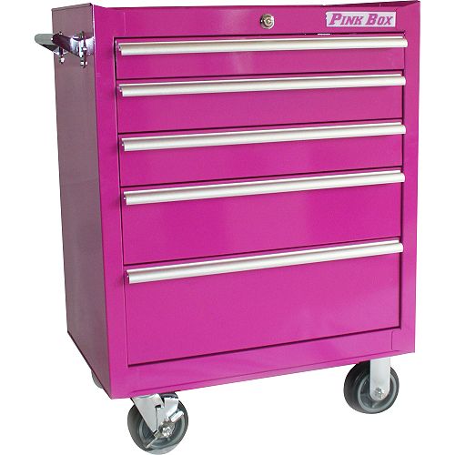 The Original Pink Box 5 Drawer  27 in. Rolling Tool Cabinet Best Price