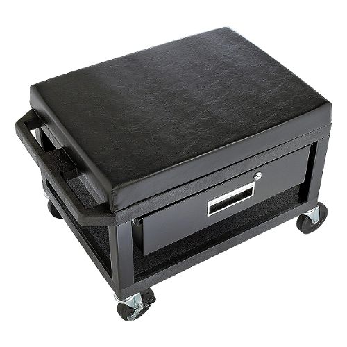 H. Wilson H. Wilson Mobile Mechanics Seat with Storage - Black - 87696 Best Price