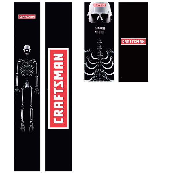 Craftsman Wall and Floor Cabinet Magnetic Panels - Craftsman Skeleton