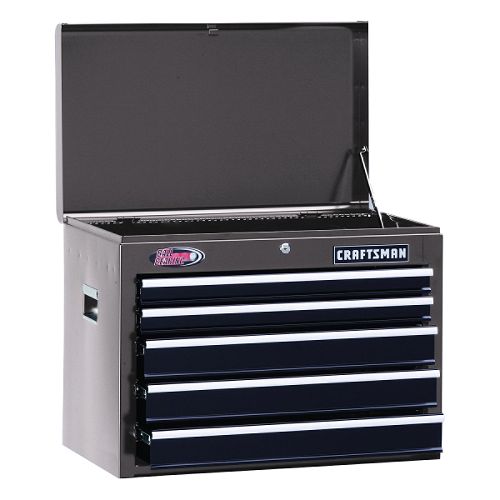 Craftsman 26 in. 5-Drawer Ball-Bearing Chest - Platinum/Black Best Price