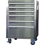 27 in. 6-Drawer Protect-It Stainless Steel Rolling Cabinet - Classic - 87801