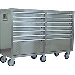 14 Drawer, 56 in. Protect-It Stainless Steel Rolling Cabinet - Diamond - 87811
