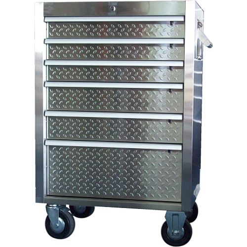 27 in. 6-Drawer Protect-It Stainless Steel Rolling Cabinet - Diamond - 87881 Best Price