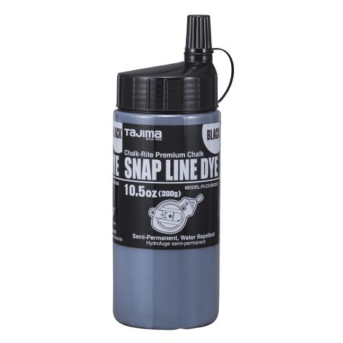 Tajima Tool Corp CHALK-RITE Snap-Line Dye, black - PLC3-BK300