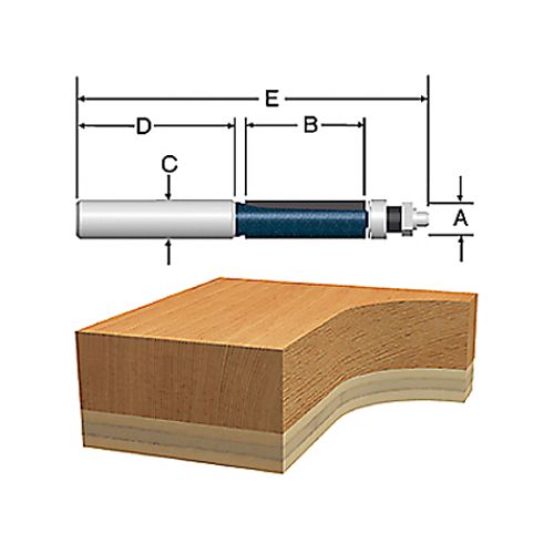 Bosch Tools Ct 1 2 X 1-1 2 Template Trim W Bb 2F 1 2S