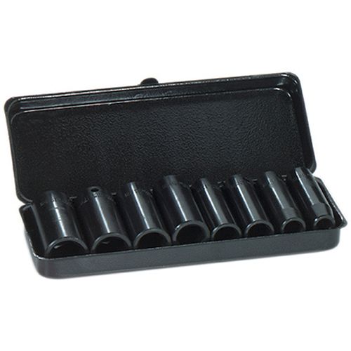 Campbell Hausfeld 8 Piece 3/8 in. Drive Metric Deep Socket Set w/Rail - TL102700AV