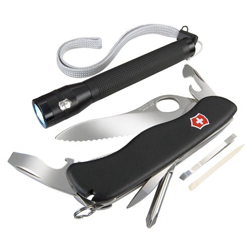 Victorinox One-Hand Trekker Knife with LED Light and Pouch - 89287 Best Price