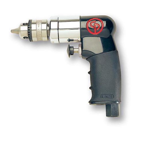 Chicago Pneumatic Reversible 1 4-inch Mini Drill and 13 pc. Metric Drill Bit Set