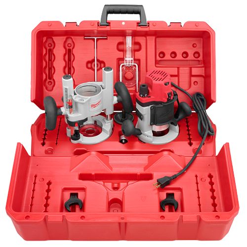 Milwaukee 2-1 4 HP EVS Bodygrip Plunge Router Kit - 5616-24