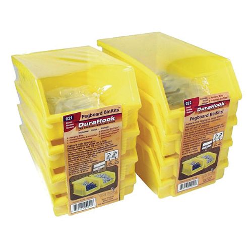 Triton Products 4 Medium and 4 Large Plastic BinKits with 8 BinClips for Pegboard Mounting - 028 Best Price