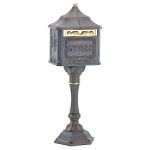 Amco Metal Industrial Corporation Colonial Pedestal Mailbox - Bricktone