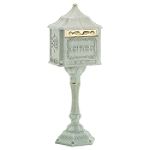 Amco Metal Industrial Corporation Colonial Pedestal Mailbox - Khaki