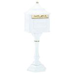 Amco Metal Industrial Corporation Colonial Pedestal Mailbox - White