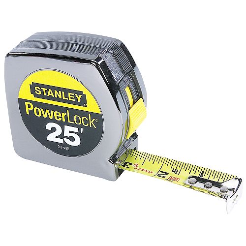 Stanley 1 in. x 25 ft. Steel Tape Measure, PowerLock