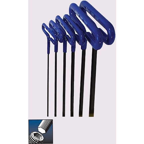 Eklind Cushion Grip Hex T-Key Set  6 inch Series  6 keys: 2 to 6 mmand Pouch Best Price