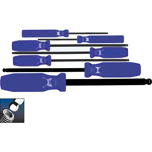 Eklind Ball-Hex Screwdriver Set  7 keys: 1.3 to 5 mmand Pouch - 90607 Best Price