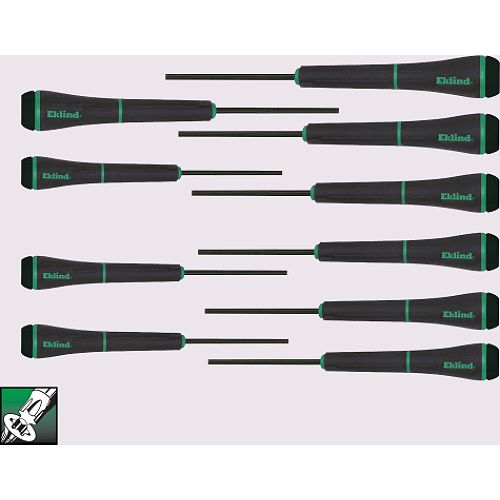 Eklind PSD Precision Screwdriver Set, Torx Series, 10 Tools: T3 to T20 &