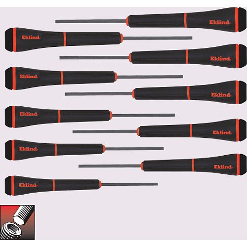 Eklind PSD Precision Screwdriver Set, Hex Series, 10 Tools: .028 to 5 32 Inch
