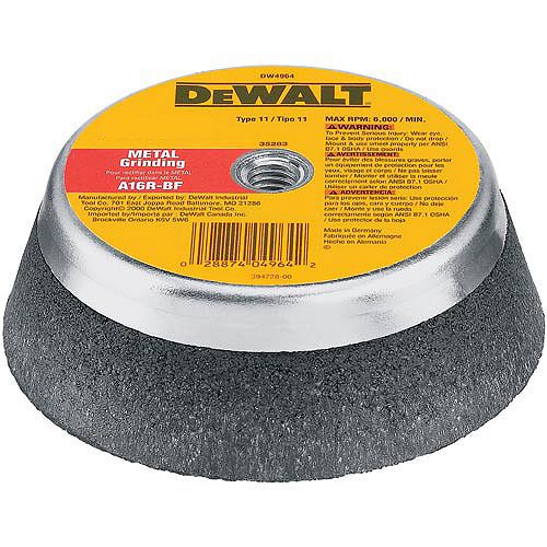 DeWalt 6 in. x 2 in. Type 11 Metal Grinding Wheel - DW4964