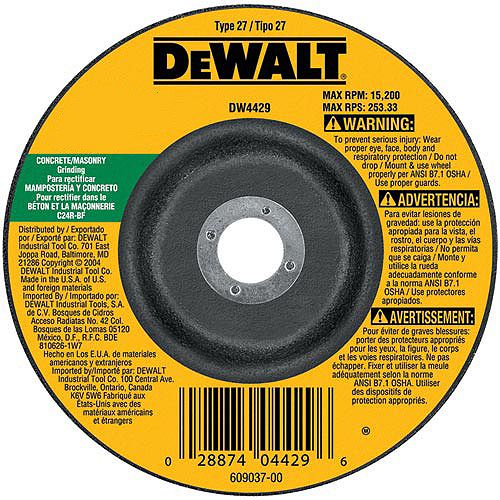 DeWalt 4 in. x 2 in. Type 11 Masonry Grinding Wheel