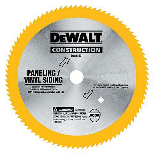 DeWalt 6-1 2 in. 90T Steel Saw Blade (Vinyl Paneling) 