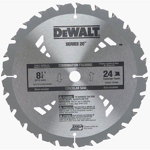 DeWalt 8-1 4 in. 24T Carbide Framing Circular Saw Blade