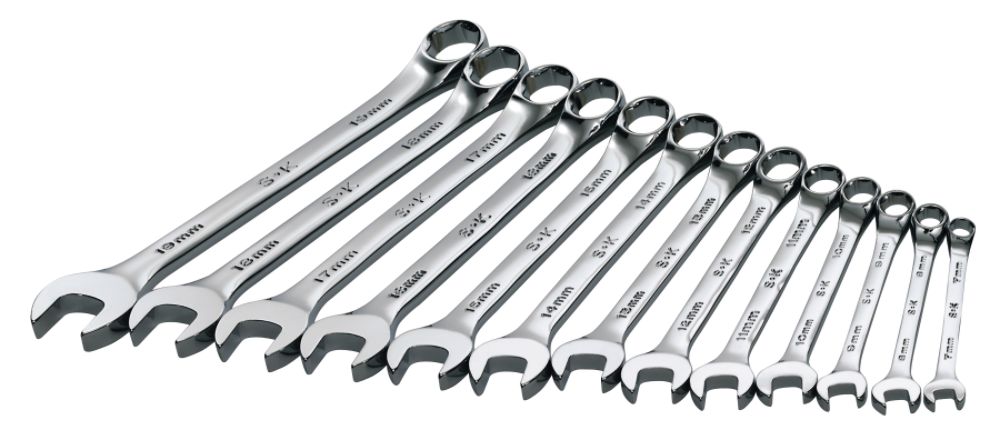 SK 13 Pc 6 point SuperKrome Metric Combination Wrench Set