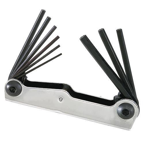 SK 9 Pc Fractional Fold up Hex Key Set
