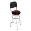 30.5 in. Two-Ring Barstool with Swivel & Backrest, Dodge Ram