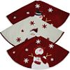 48in Tree Skirt, Red and White Velvet