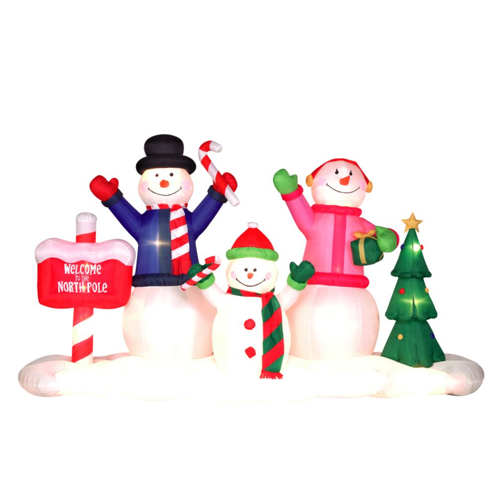 Inflatable Airblown� Snowman Family Lightshow - 6 Snowmen