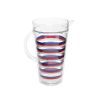Red, White and Blue Striped Pitcher