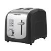 2 Slice Toaster, Black and Chrome