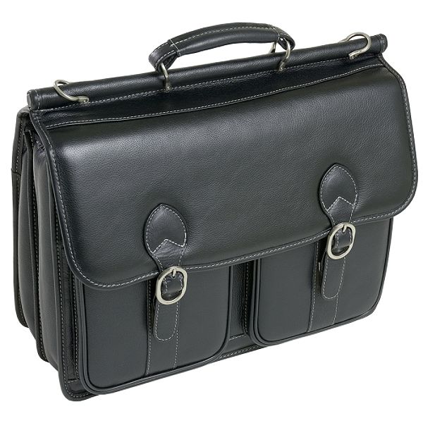 McKlein Hazel Crest Leather Double Compartment Laptop Case