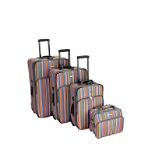 Rockland 4PC NEW STRIPE LUGGAGE SET