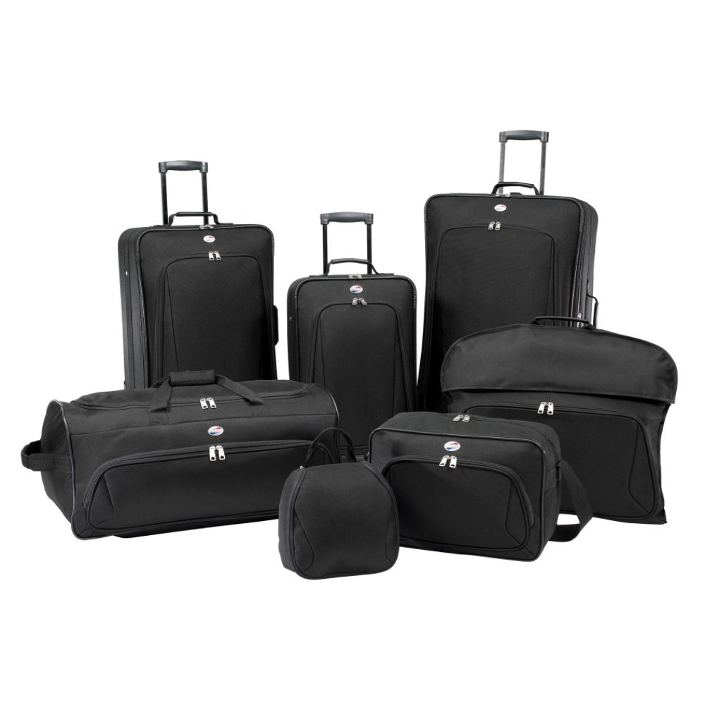 American Tourister 7 pc Set, Black