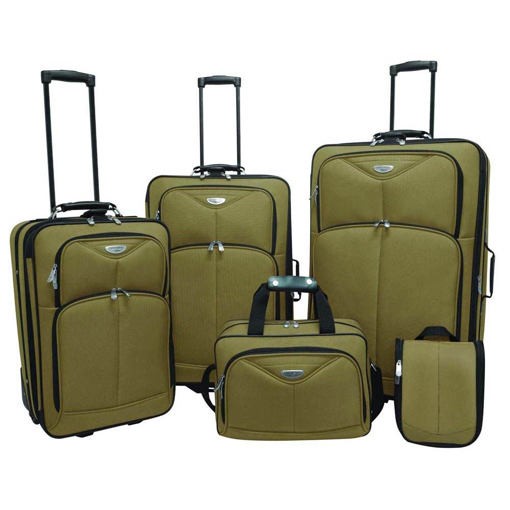 Dockers 5 Piece Stone Harbor II Luggage Set - Khaki