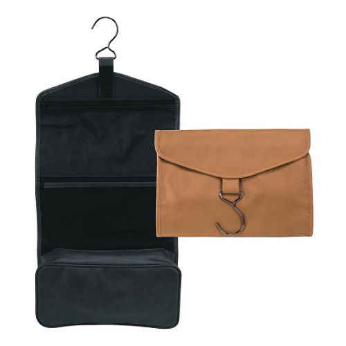 Royce Leather Hanging Toiletry Bag