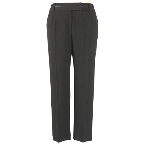 Larry Levine Women's Plus Extend Tab Satin Inset Side Pocket Pant