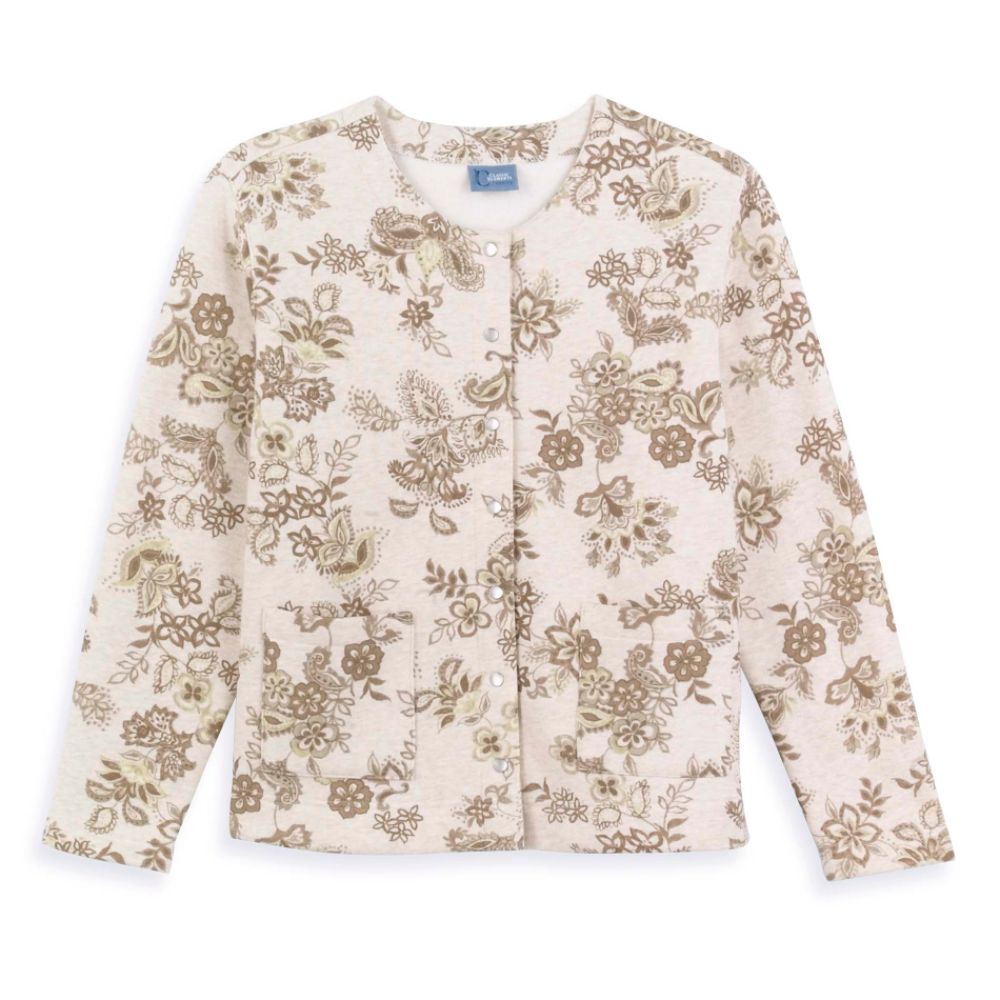 Classic Elements Petite Fleece Snap Front Jacket