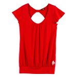 Southpole Juniors Plus Layered Deep V-Neck Smocked Tee