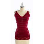 Runners Juniors Plus Lurex Stripe Lace Cami